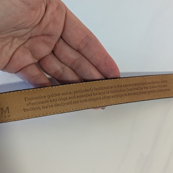 Vintage 90s Brighton Museum Belt XL Black Whimsigoth Coin Bohemian Leather - Picture 14 of 16